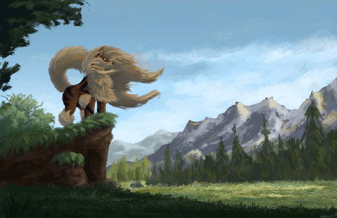 Arcanine Valley — testing brush and lighting, PKMN: A World Changed